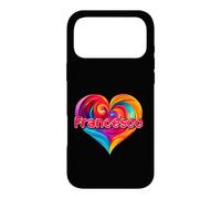 Custodia per iPhone 17 Pro Max Maglietta con scritta "I Heart Love Francesco", con nome colorato