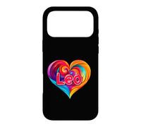 Custodia per iPhone 17 Pro Max Maglietta con scritta "I Heart Love Leo First Name", colorata
