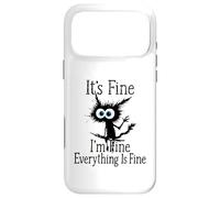 Custodia per iPhone 17 Pro Max Maglietta con scritta "It's Fine I'm Fine Everything Is Fine for Men Cat Lover"