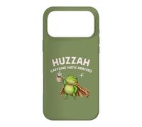 Custodia per iPhone 17 Pro Max Maglietta Huzzah Caffeine Hath Arrived Frog Coffee Lover Fantasy