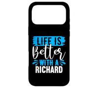 Custodia per iPhone 17 Pro Max Maglietta "Life Is Better With A Richard" con nome Richard