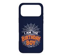 Custodia per iPhone 17 Pro Max Maglietta per festa di Halloween con ragnatela e scritta "I'm the Boy"