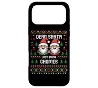 Custodia per iPhone 17 Pro Max Maglione natalizio Dear Santa Garden Gnomes Christmas Ugly