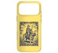 Custodia per iPhone 17 Pro Max Mago Cavalcando Bulldog Francese Fantasy Art