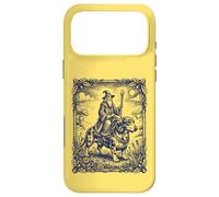 Custodia per iPhone 17 Pro Max Mago mistico Cavalcando Bassotto Cane Fantasy Art