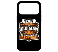 Custodia per iPhone 17 Pro Max Mai sottovalutare un vecchio che gioca a basket Mens Fun