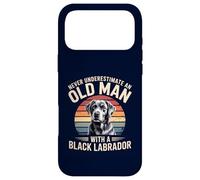 Custodia per iPhone 17 Pro Max Mai sottovalutare un vecchio con un Labrador nero retrò