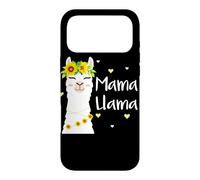 Custodia per iPhone 17 Pro Max Mama Llama Girasole Lama carino Festa della mamma