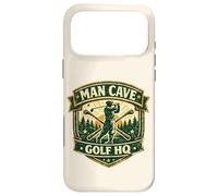 Custodia per iPhone 17 Pro Max Man Cave Golf Headquarters Vintage Retro Regalo per golfisti