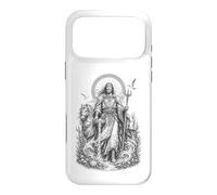 Custodia per iPhone 17 Pro Max Manannan, linea d'arte celtica del dio celtico delle onde sacre