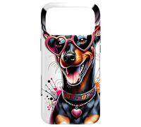 Custodia per iPhone 17 Pro Max Manchester Terrier Standard Dog St Valentines Day Opera d'arte