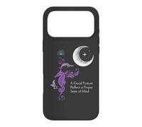 Custodia per iPhone 17 Pro Max Mandala yoga Meditazioni Cavalluccio marino luna grafica