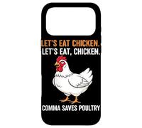 Custodia per iPhone 17 Pro Max Mangiamo pollo. Mangiamo, pollo. La virgola salva il pollame