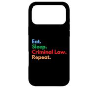 Custodia per iPhone 17 Pro Max Mangiare dormire Diritto penale Ripeti Criminologia Studenti & Avvocati