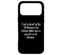 Custodia per iPhone 17 Pro Max Mangio davanti alla TV perché amo i puzzle