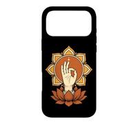 Custodia per iPhone 17 Pro Max Mano del risveglio Mudra Lotus Mandala meditazione buddista