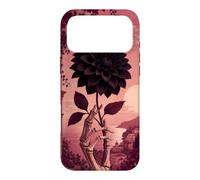 Custodia per iPhone 17 Pro Max Mano scheletro che tiene una dalia nera