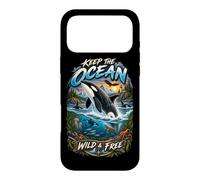Custodia per iPhone 17 Pro Max Mantieni l'Oceano Libero per gli Amanti delle Orca