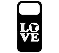 Custodia per iPhone 17 Pro Max Mappa del Minnesota Love Graphic