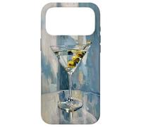 Custodia per iPhone 17 Pro Max Martini Acquerello Vintage Cocktail Oliva Estetica Moderna