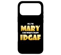 Custodia per iPhone 17 Pro Max Mary Joke IDGAF Meme Funny Halloween Costume For Mary