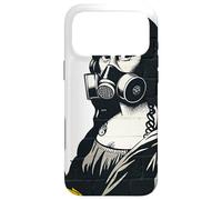 Custodia per iPhone 17 Pro Max Maschera antigas Monna Lisa Street Art Graffiti Guerriglia Urbana