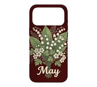 Custodia per iPhone 17 Pro Max May Birth Flower Lily of the Valley & Hawthorn Birthday