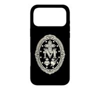 Custodia per iPhone 17 Pro Max Medaglia mariana con simbolo cattolico
