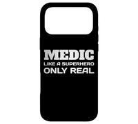 Custodia per iPhone 17 Pro Max Medico come un supereroe solo vero divertente paramedico EMT EMS EMR