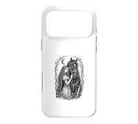 Custodia per iPhone 17 Pro Max Medieval Maiden Horse Gothic Fantasy Sword Moon Design