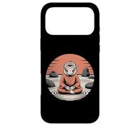 Custodia per iPhone 17 Pro Max Meditando Monkey Monk Mindfulness Yoga