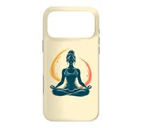 Custodia per iPhone 17 Pro Max meditare, donna, in, loto, posa, yoga, arte