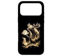 Custodia per iPhone 17 Pro Max Meme dell'alce che ulula alla luna