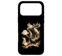 Custodia per iPhone 17 Pro Max Meme dell'alce che ulula alla luna