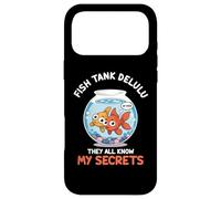 Custodia per iPhone 17 Pro Max Meme Tee Fish Tank Delulu Tutti conoscono i miei segreti