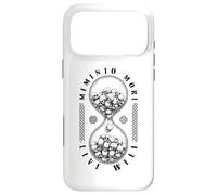 Custodia per iPhone 17 Pro Max Memento Mori Live Well Skull Clessidra Stoica Stoicismo Teschi
