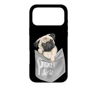Custodia per iPhone 17 Pro Max Men's Women's Kids Funny Cool Pocket Pug Pets Graphic Design
