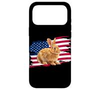 Custodia per iPhone 17 Pro Max Mens Womens Patriotic USA American Flag 4th July Bunny Lover