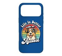 Custodia per iPhone 17 Pro Max Mens Womens Retro Vintage Life Is Better Aussie Dog Lover
