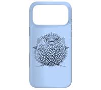 Custodia per iPhone 17 Pro Max Mens Womens Vintage Retro Illustration Puffer Fish Lover
