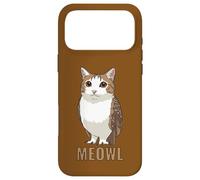 Custodia per iPhone 17 Pro Max Meowl Cat-Owl Meme Design - Internet Brainrot Culture