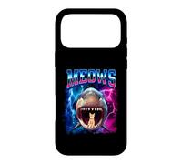Custodia per iPhone 17 Pro Max Meows Cat Shark Mouth 80s Bootleg Sharks Funny Cats Lover