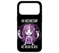 Custodia per iPhone 17 Pro Max Mercoledì il mercoledì indossiamo nero gotico notte di Halloween