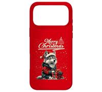Custodia per iPhone 17 Pro Max Merry Christmas Wolf Santa Hat Animal Cute Xmas Holiday