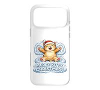Custodia per iPhone 17 Pro Max Merry Kitty Christmas - Angelo con neve, adorabile per bambini e bambine