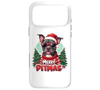 Custodia per iPhone 17 Pro Max Merry Pitmas Cute Pitbull Dog Christmas Holiday