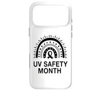 Custodia per iPhone 17 Pro Max Mese della sicurezza UV Boho Rainbow - Prevenzione del cancro della pelle