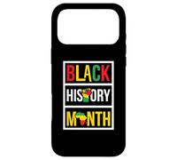 Custodia per iPhone 17 Pro Max Mese della storia nera afroamericano pugno di potere mappa dell'Africa