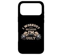 Custodia per iPhone 17 Pro Max Mi alleno perché sono brutto sollevamento pesi Allenamento in palestra