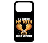 Custodia per iPhone 17 Pro Max Mi lavo i denti con pollo fritto divertente pollo fritto
